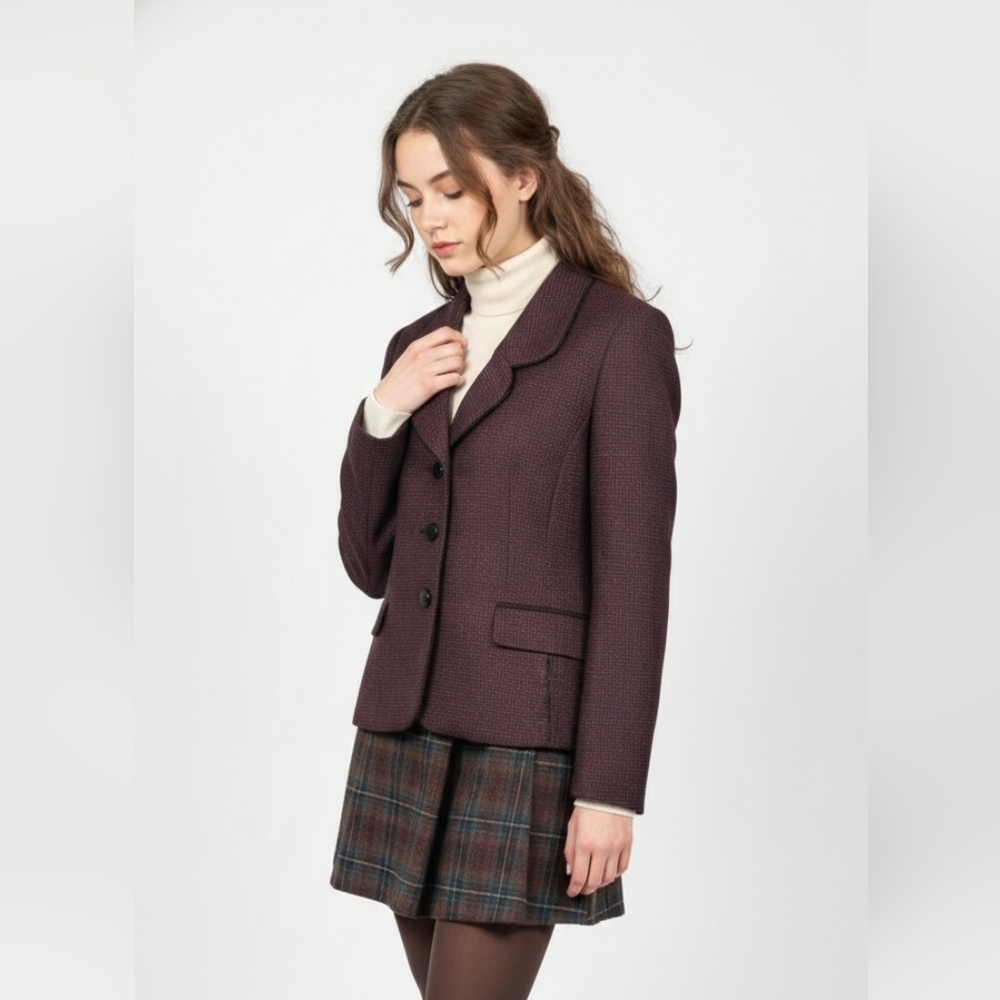 Le Suit Polka Dot Blazer Red Black Coquette Retro Office Corporate 18